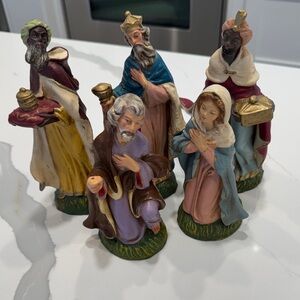 Vintage Nativity  Figurines Set of 5 Made in Italy